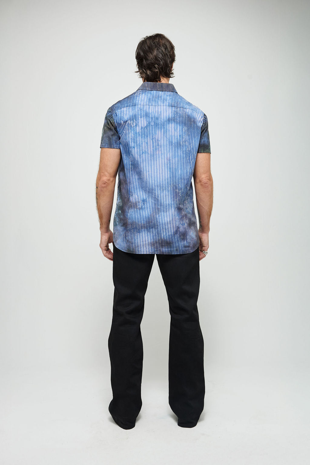 Shadow dyed Short Sleeve Button Down