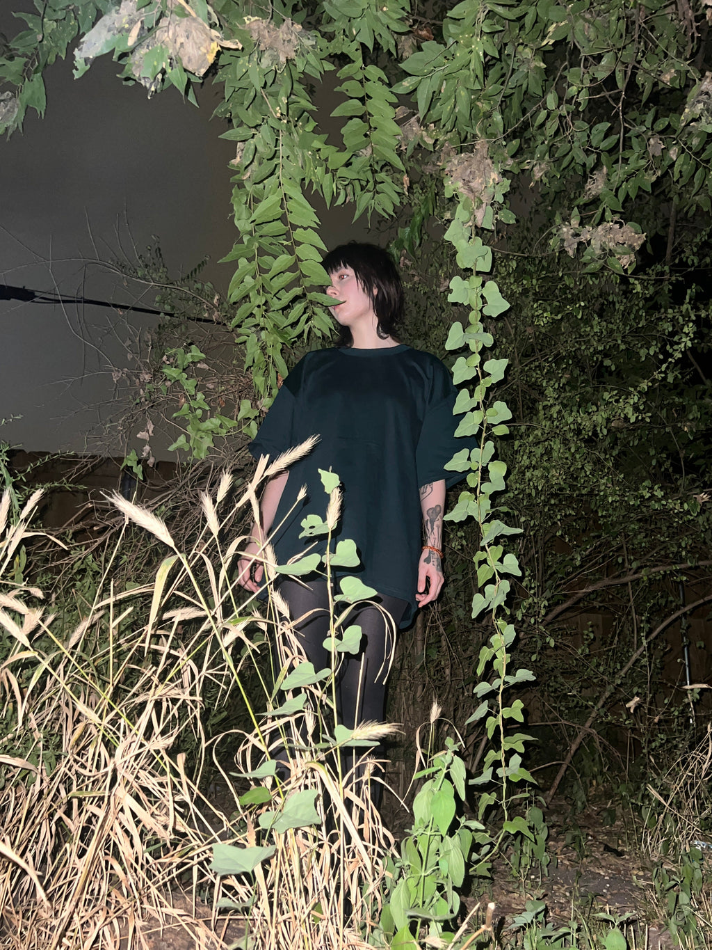 I Tried To Tell You Puff Print T Shirt in Forest/Rose