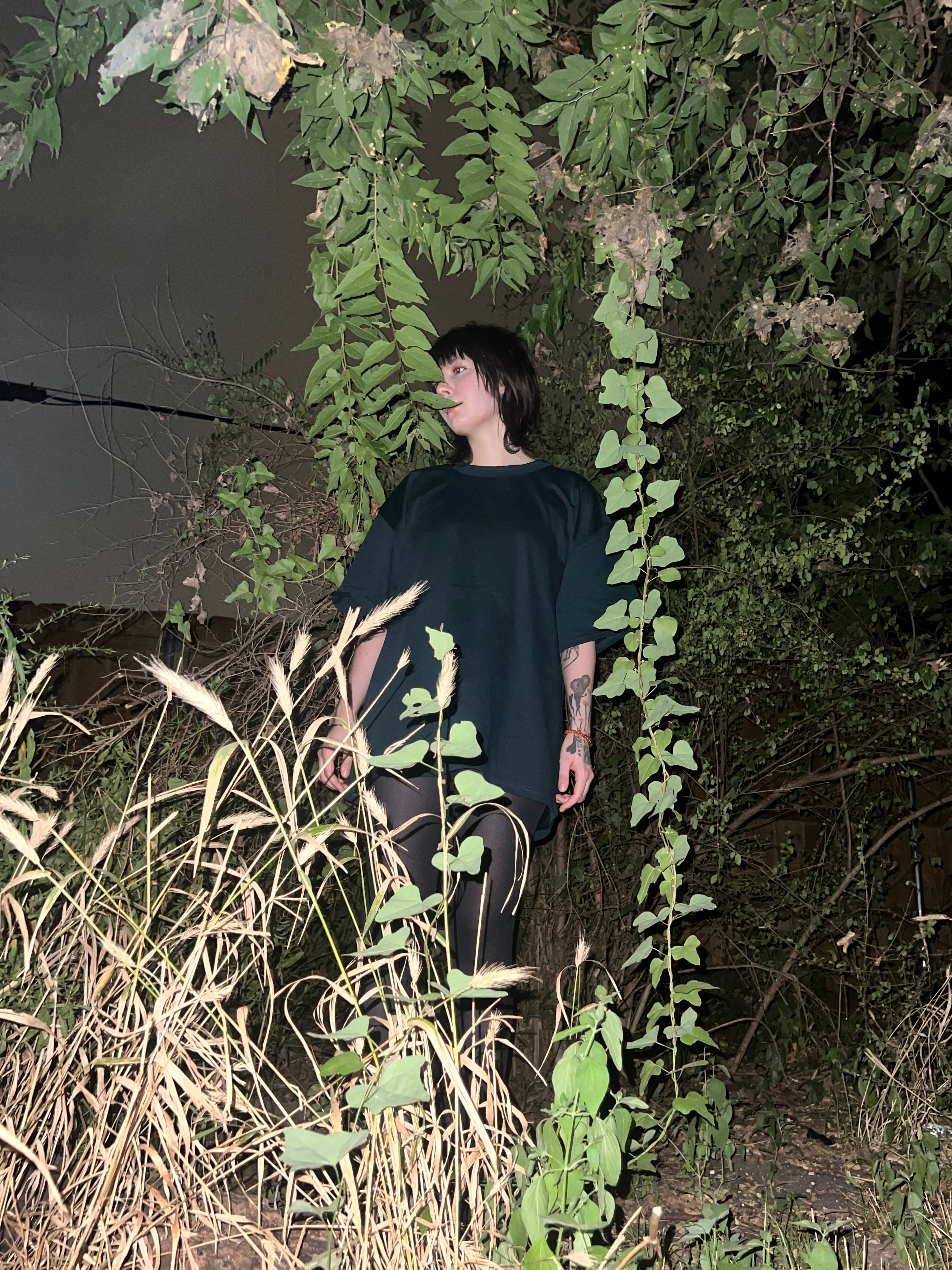 I Tried To Tell You Puff Print T Shirt in Forest/Rose
