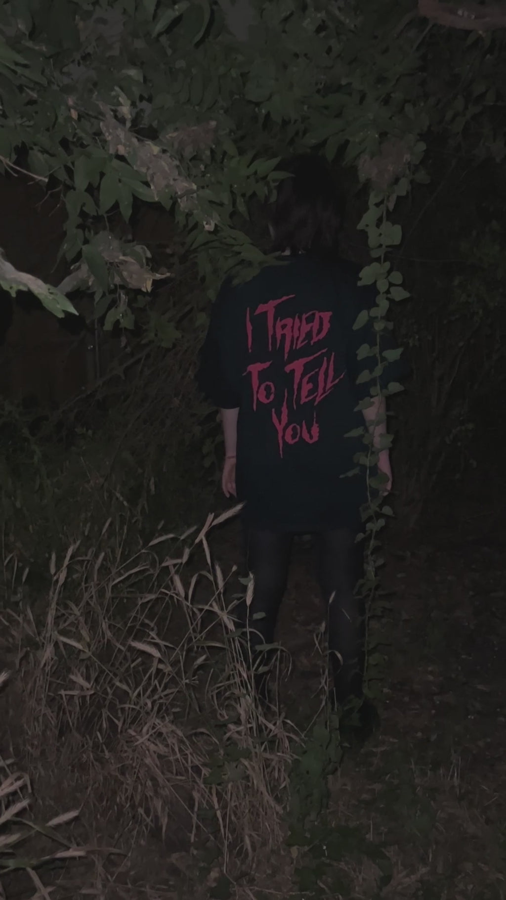 I Tried To Tell You Puff Print T Shirt in Forest/Rose